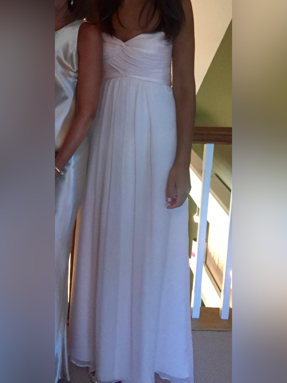 MUST GO Amsale Size 4 Chiffon Dress in Bellini